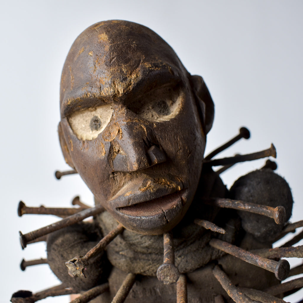 Bakongo Nkisi Power Nail Fetish Figure Congo