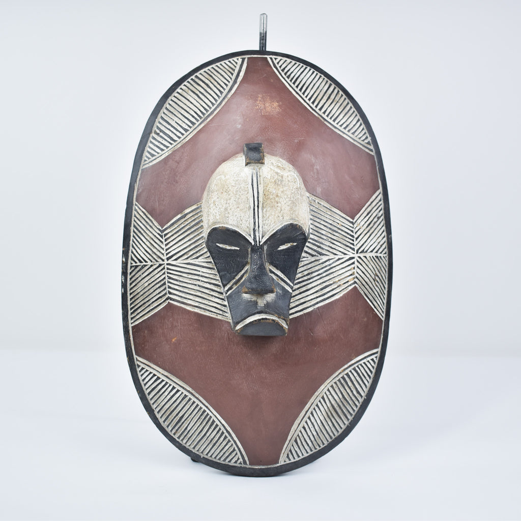 Songye Shield with Kifwebe Mask Icon Congo