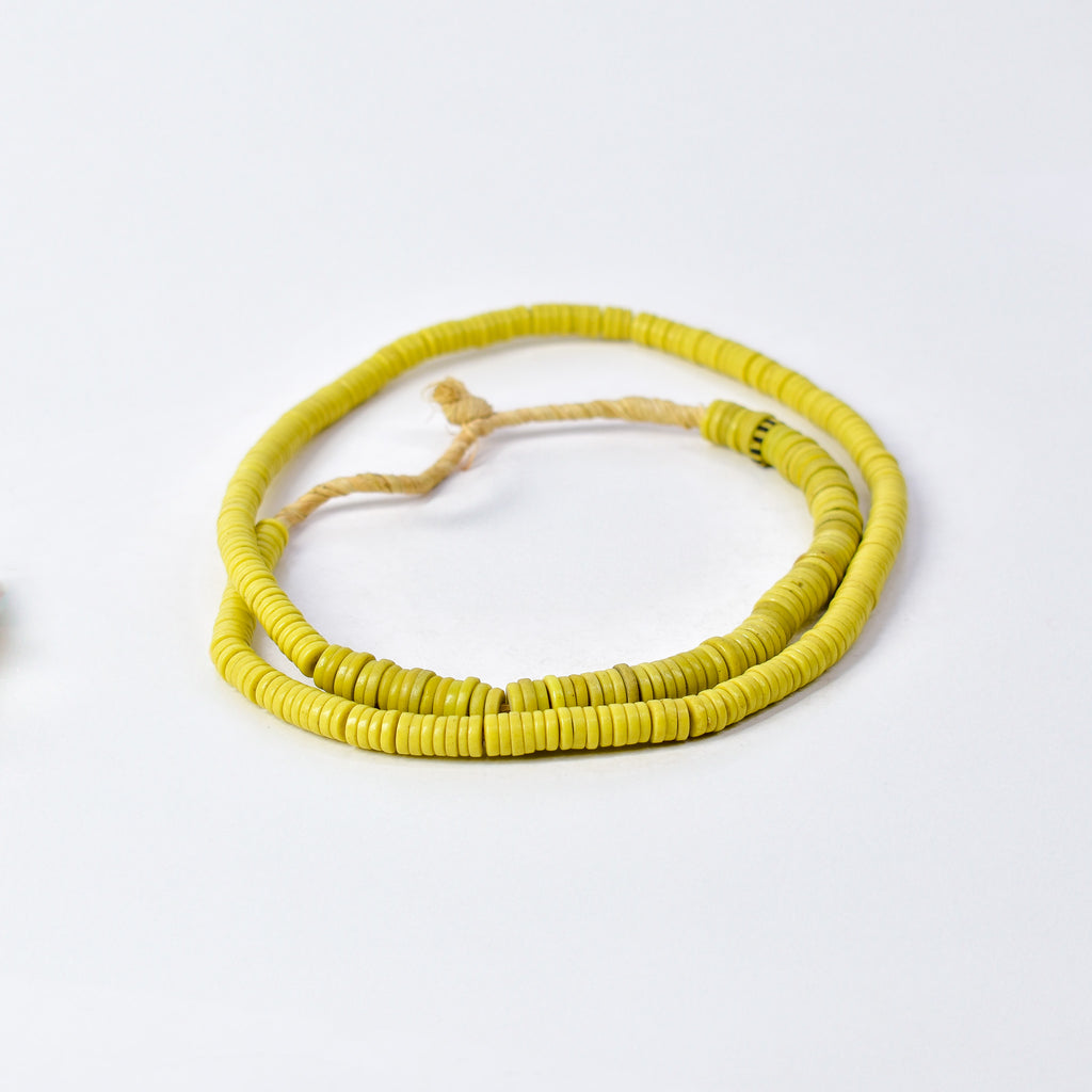 Bohemian Button Yellow Trade Beads