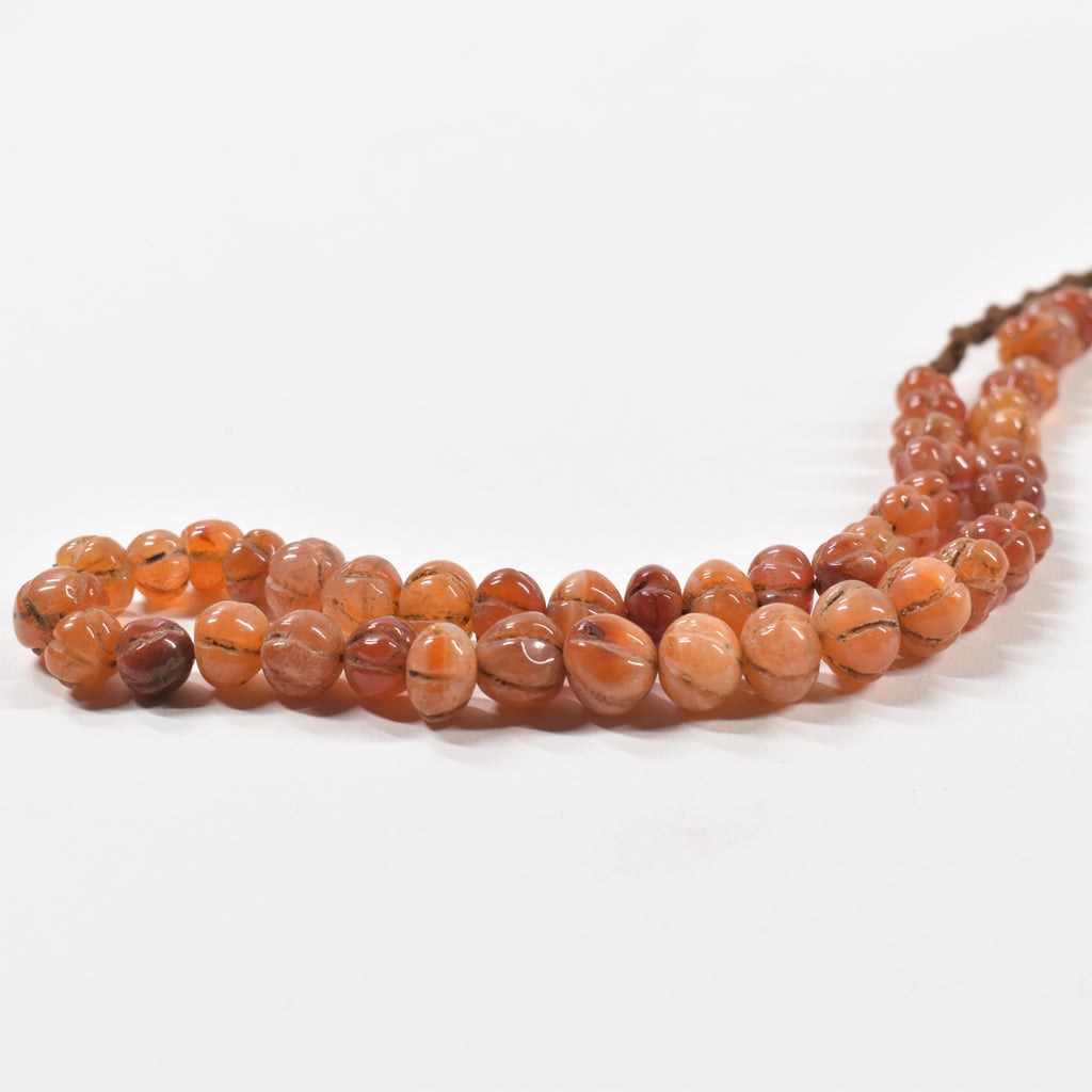 Polished Carnelian Stone Necklace Tanzania