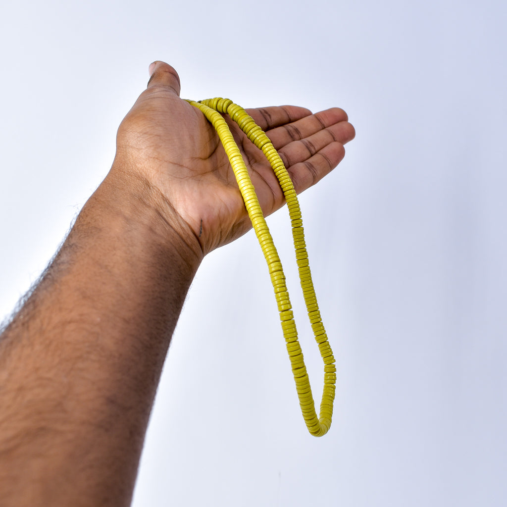 Bohemian Button Yellow Trade Beads