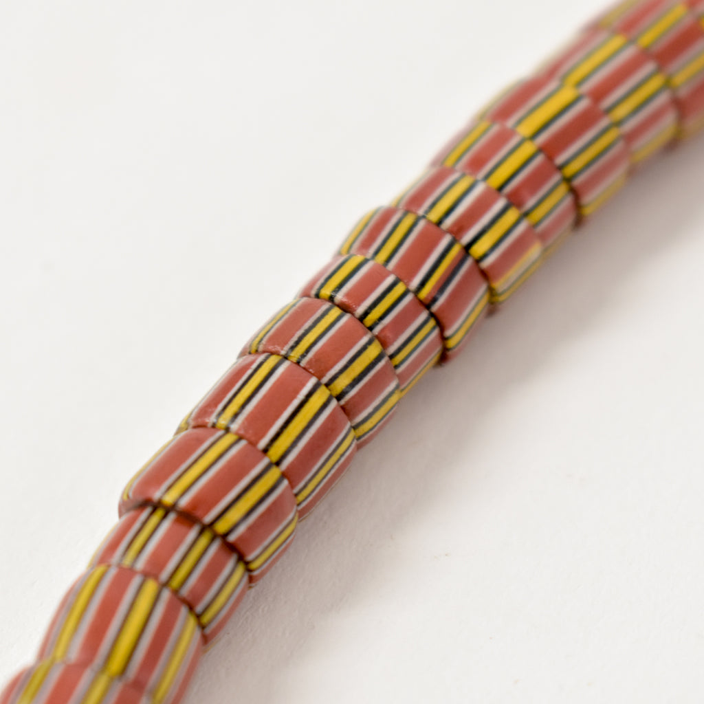 Striped Green Hearts Matched Venetian Trade Beads