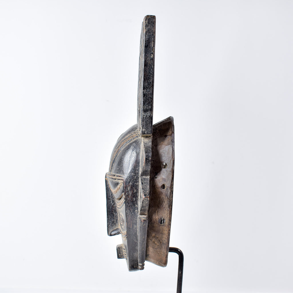 Djimini Ligbi Do Society Mask on Custom Stand Côte d'Ivoire
