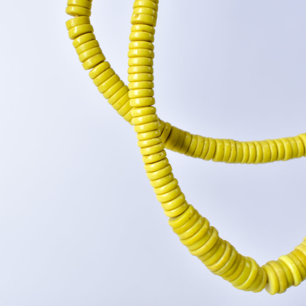 Bohemian Button Yellow Trade Beads