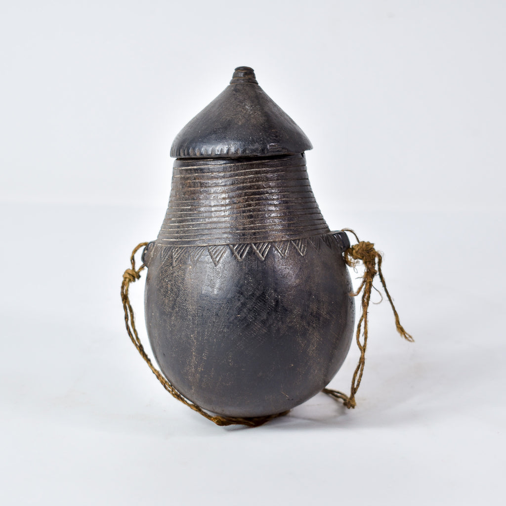 Shi (Bashi) African Child’s Wooden Milk Cup with Lid