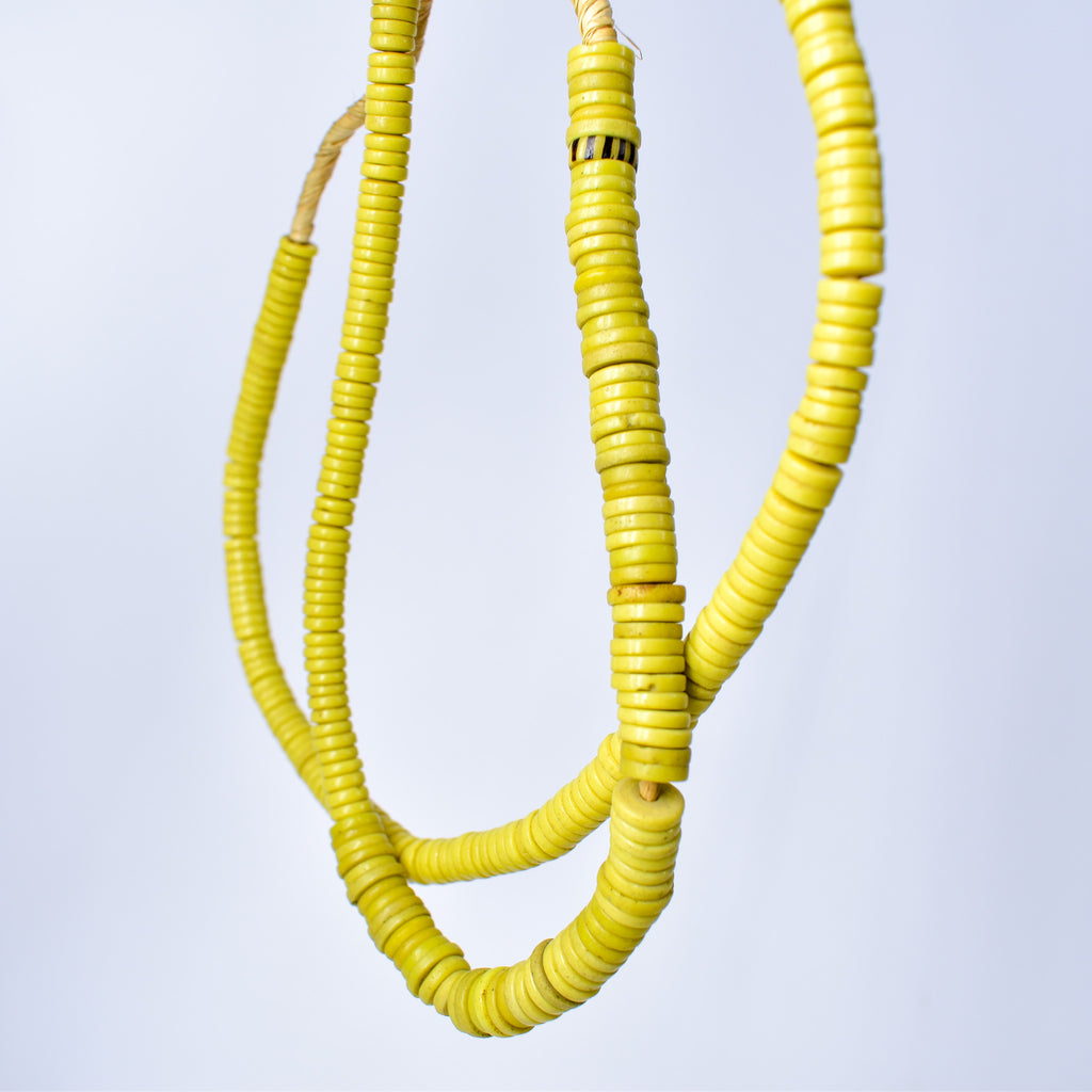 Bohemian Button Yellow Trade Beads