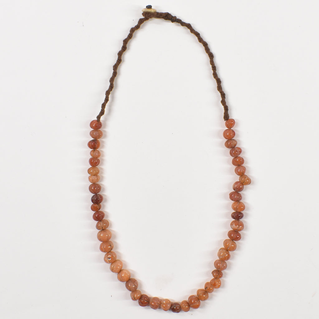 Polished Carnelian Stone Necklace Tanzania