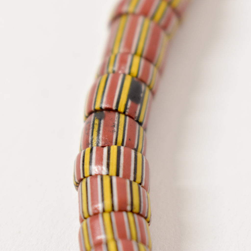 Striped Green Hearts Matched Venetian Trade Beads
