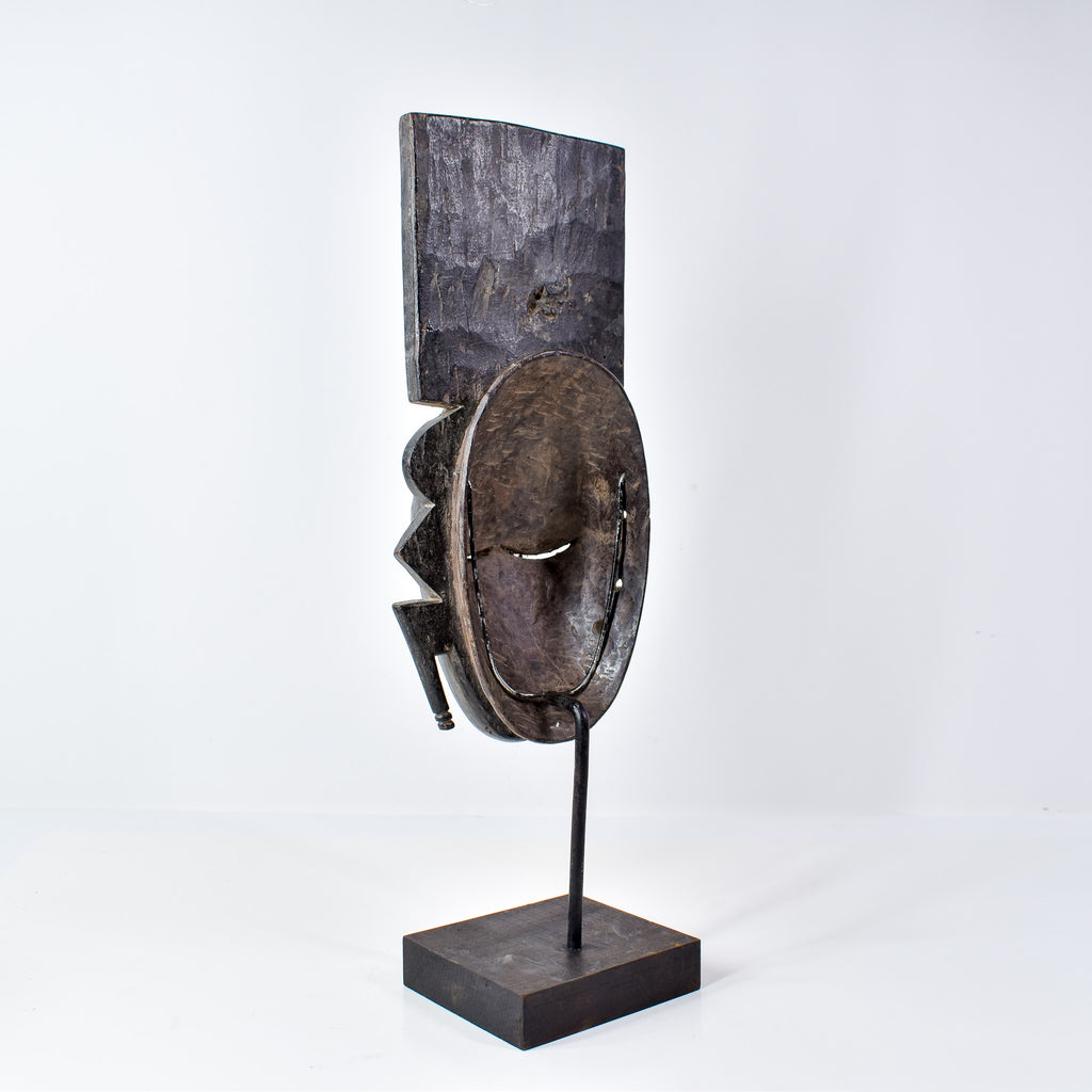 Djimini Ligbi Do Society Mask on Custom Stand Côte d'Ivoire