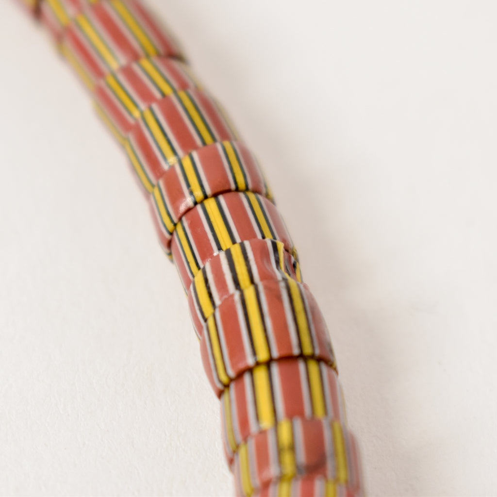 Striped Green Hearts Matched Venetian Trade Beads