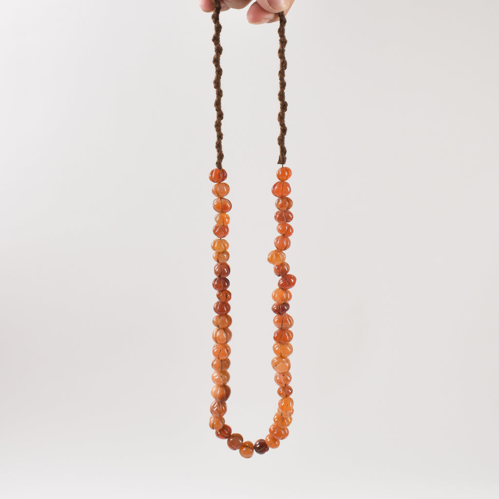 Polished Carnelian Stone Necklace Tanzania