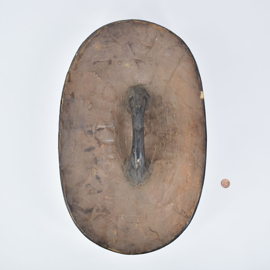 Songye Shield with Kifwebe Mask Icon Congo