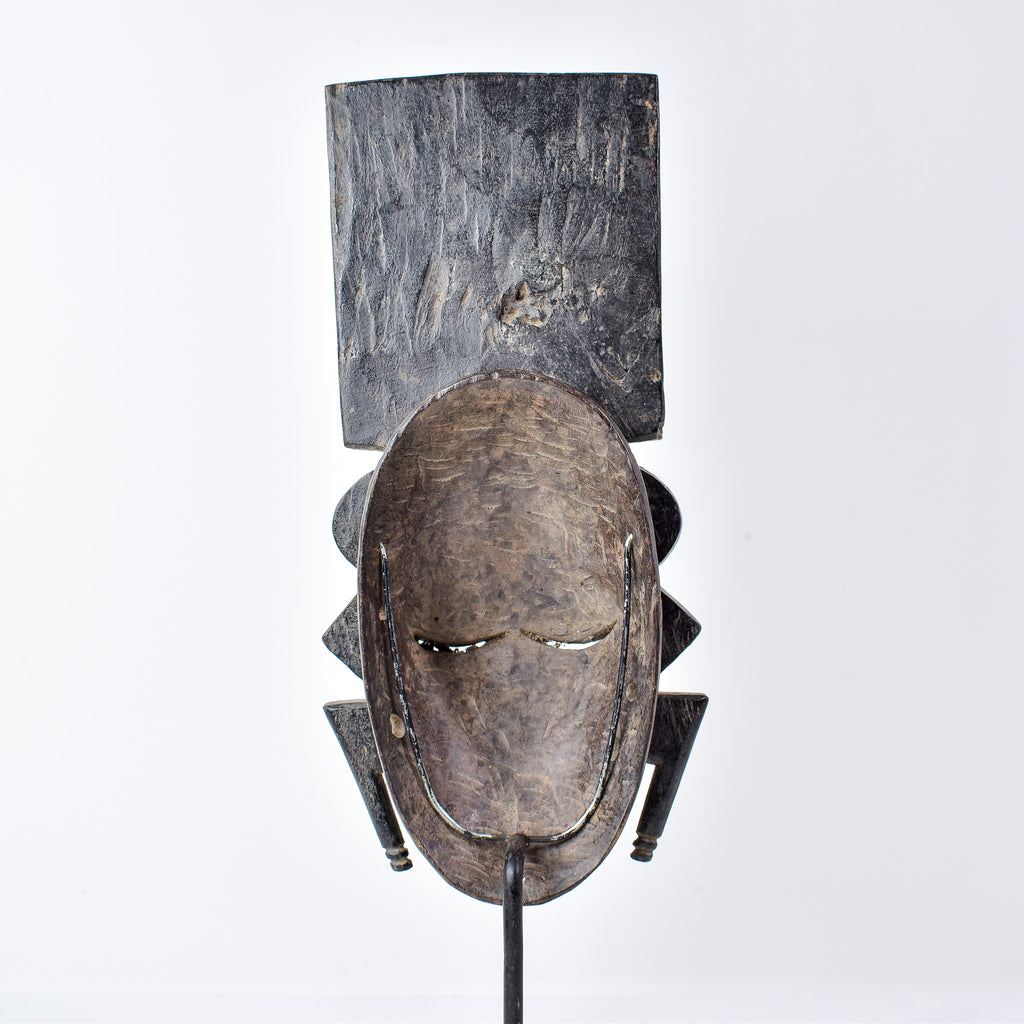 Djimini Ligbi Do Society Mask on Custom Stand Côte d'Ivoire