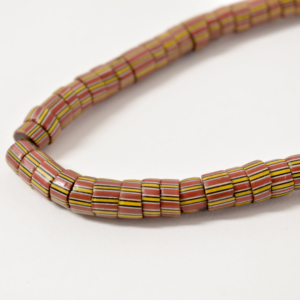 Striped Green Hearts Matched Venetian Trade Beads