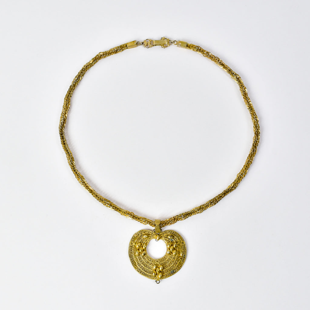 Yoruba Gilded Brass Necklace Nigeria