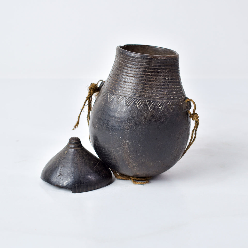 Shi (Bashi) African Child’s Wooden Milk Cup with Lid