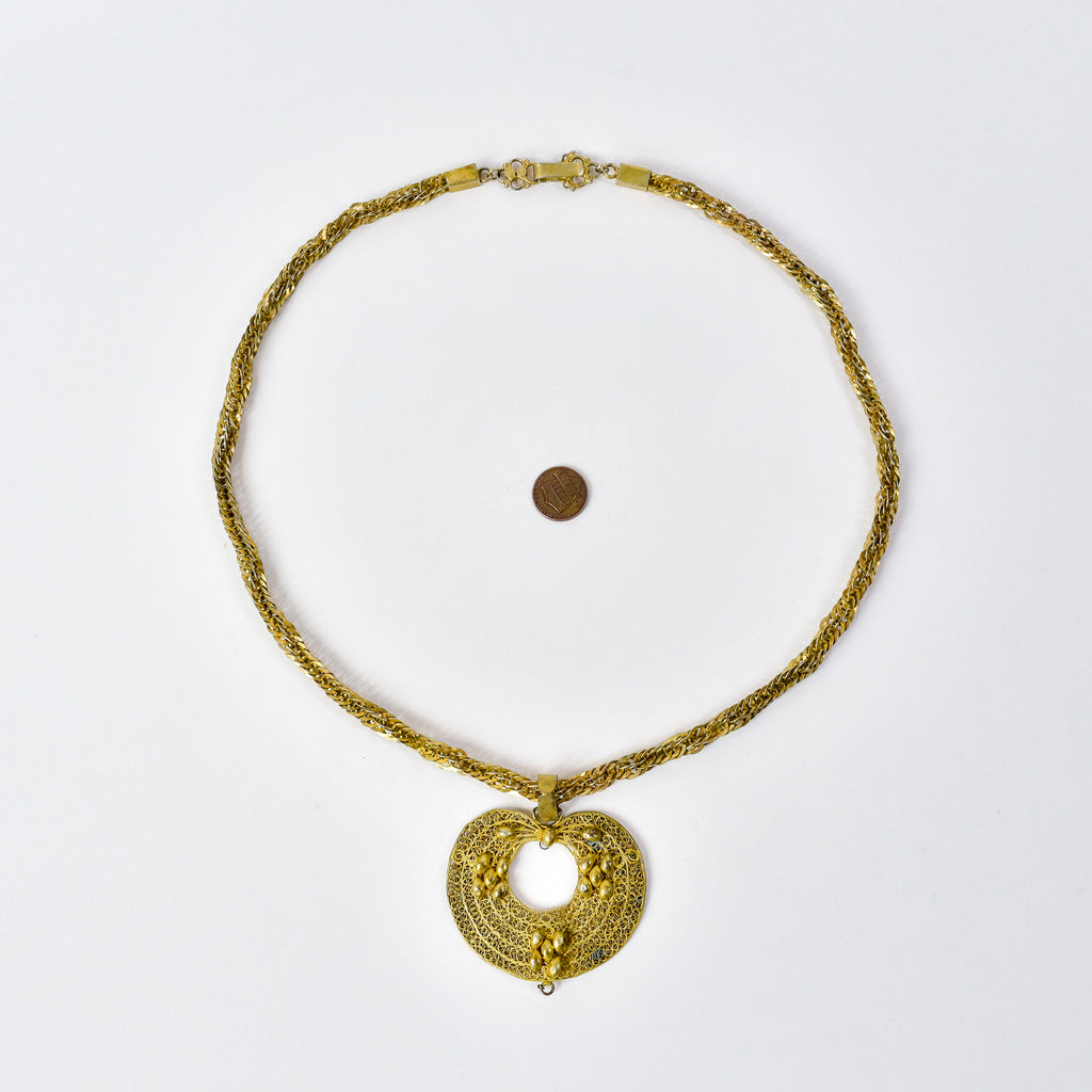 Yoruba Gilded Brass Necklace Nigeria