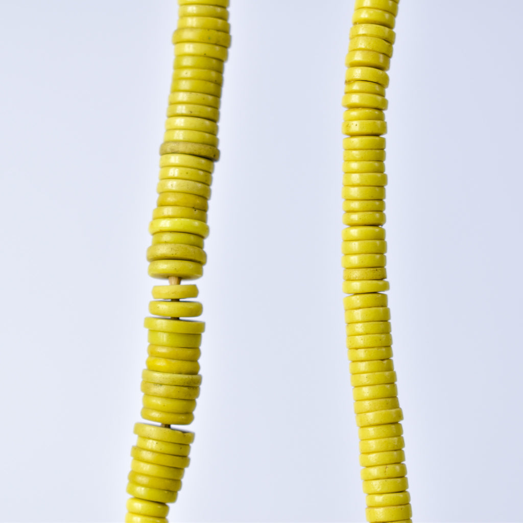 Bohemian Button Yellow Trade Beads