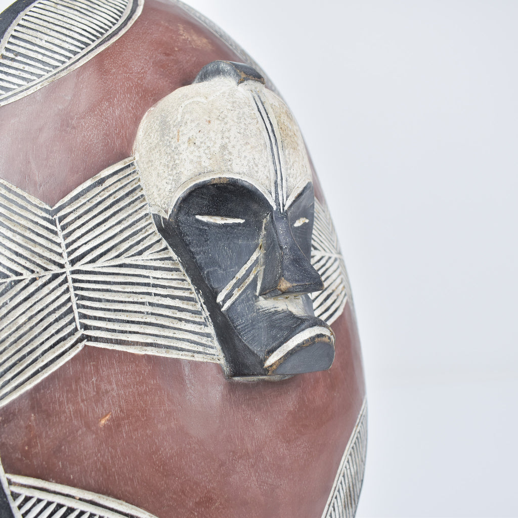 Songye Shield with Kifwebe Mask Icon Congo