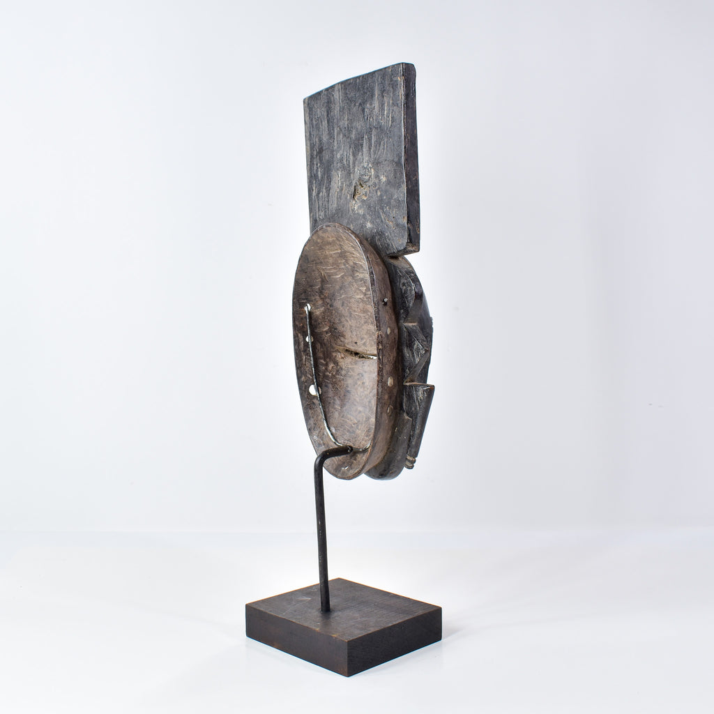 Djimini Ligbi Do Society Mask on Custom Stand Côte d'Ivoire