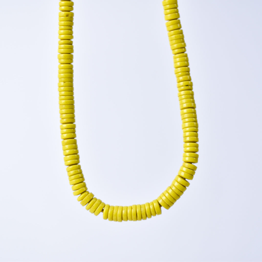 Bohemian Button Yellow Trade Beads