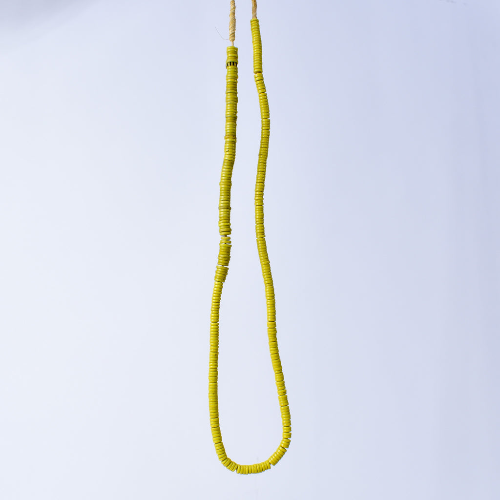 Bohemian Button Yellow Trade Beads