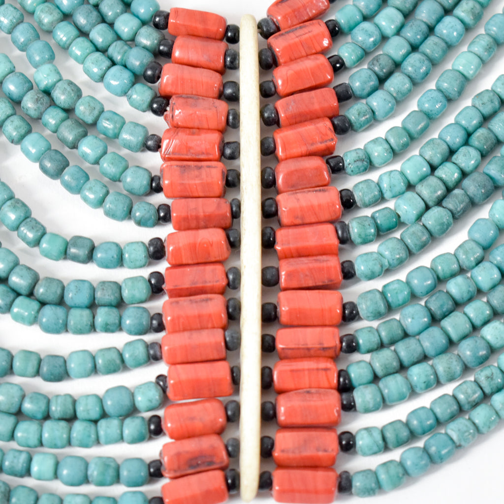 Tibetan 15 Strand Turquoise Beaded Necklace