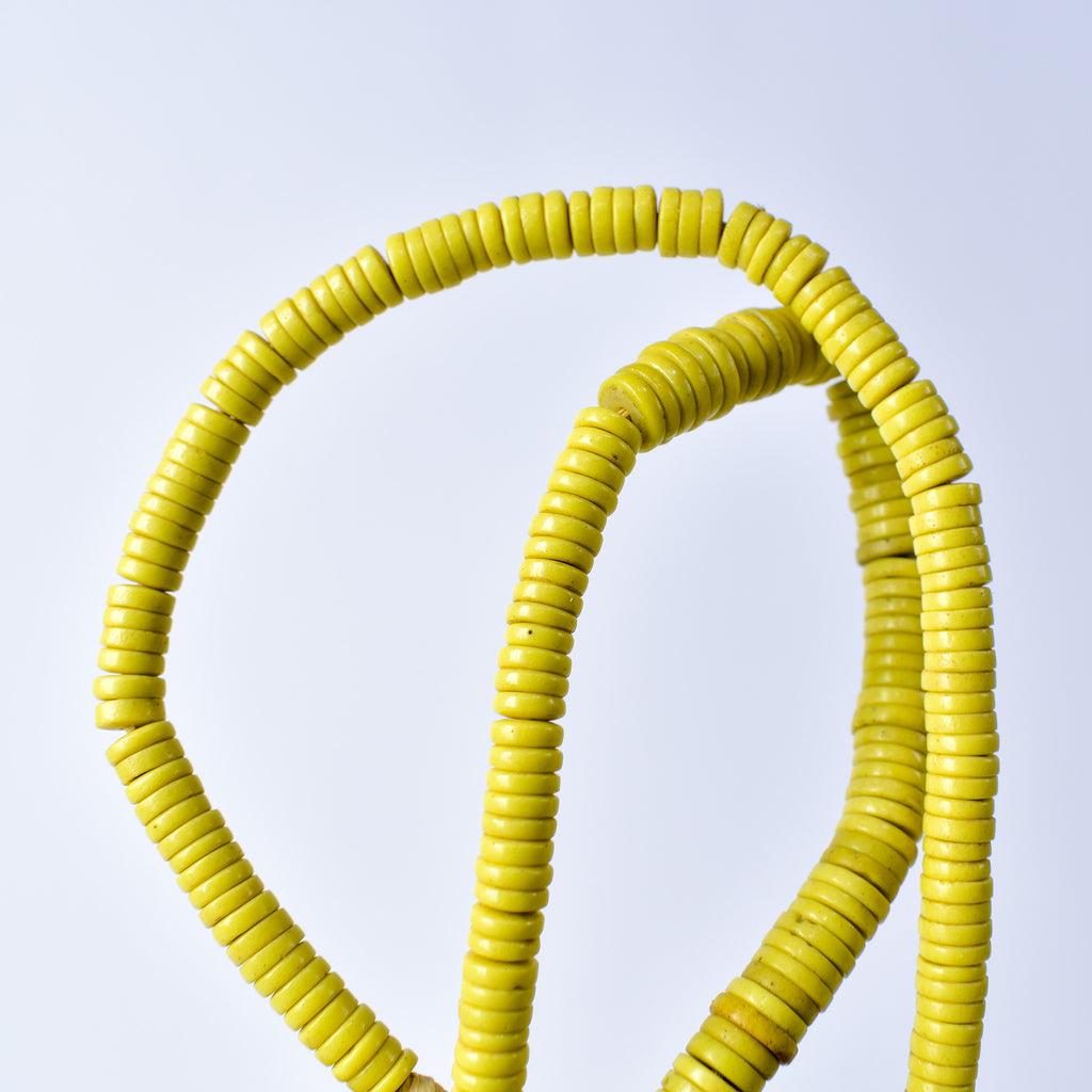 Bohemian Button Yellow Trade Beads