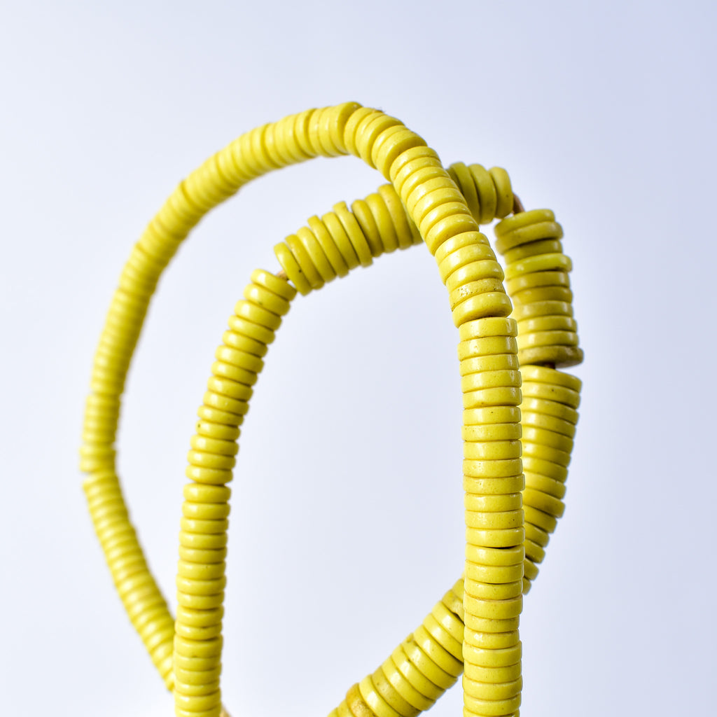 Bohemian Button Yellow Trade Beads