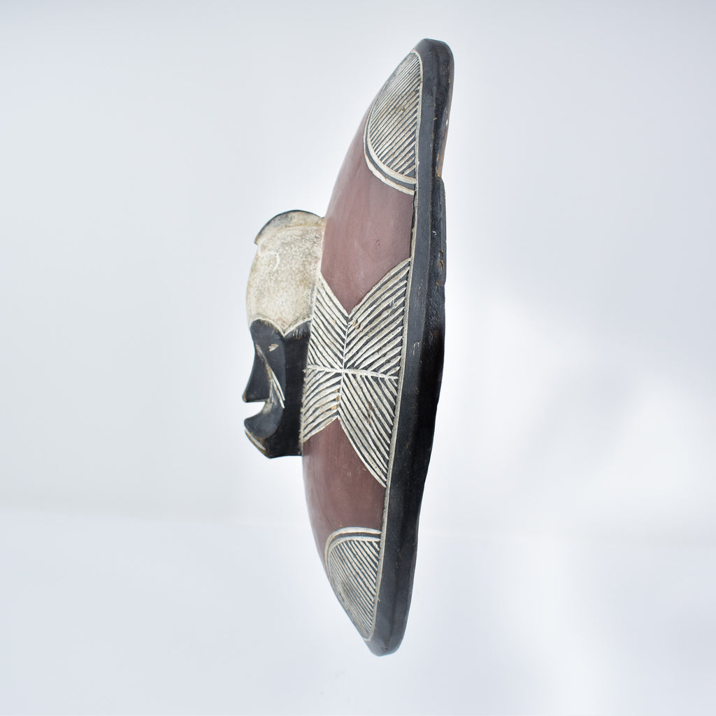 Songye Shield with Kifwebe Mask Icon Congo