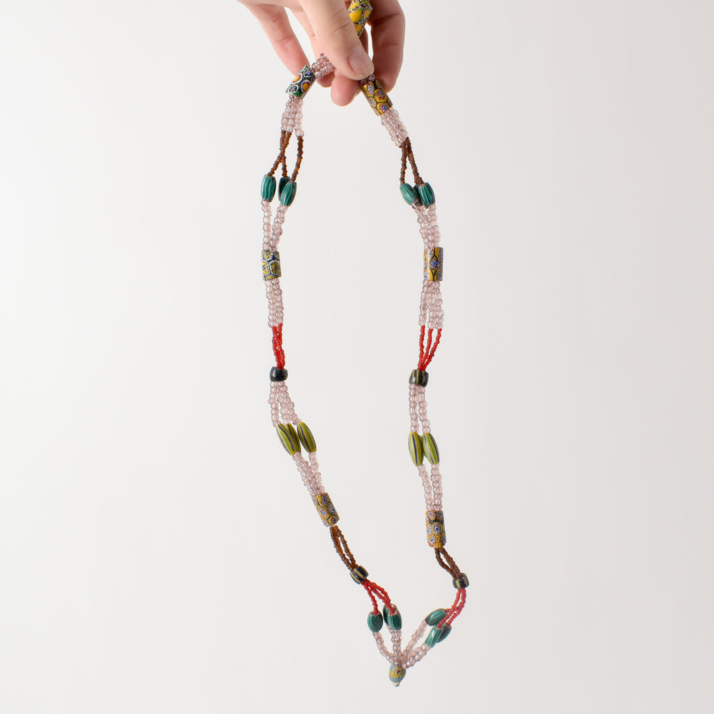 Watermelon Millefiori Trade Bead Necklace