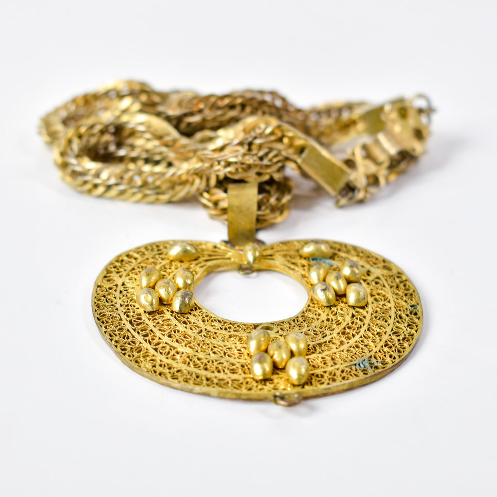 Yoruba Gilded Brass Necklace Nigeria