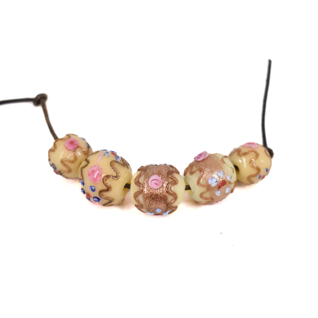 5 Fancy Venetian Trade Beads Ericson Collection