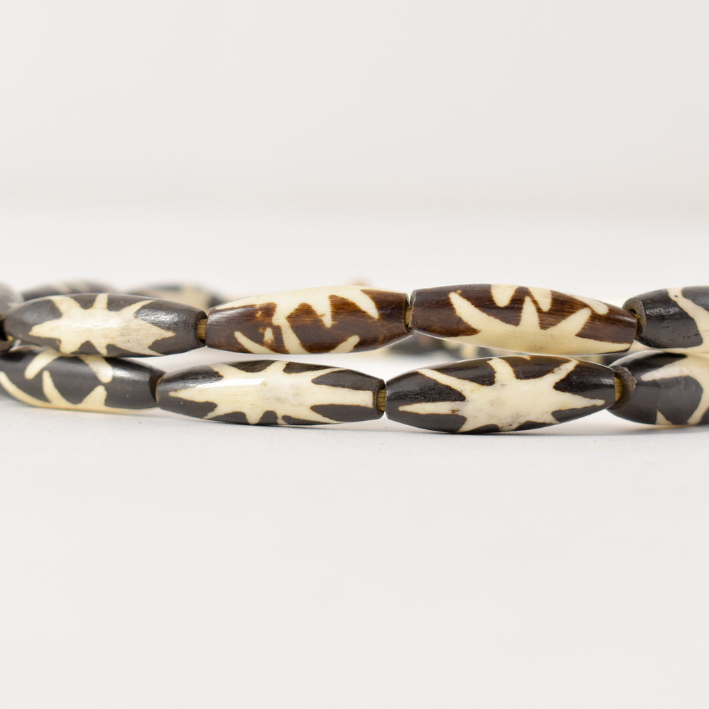 Batik Mudcloth Bone Beads JK Brown Collection