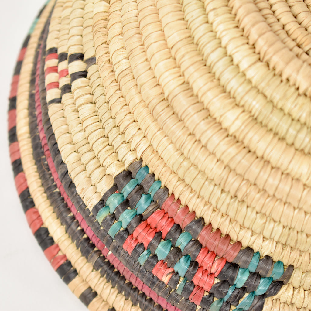 Hausa Grass Basket Bowl Nigeria 10 Inch