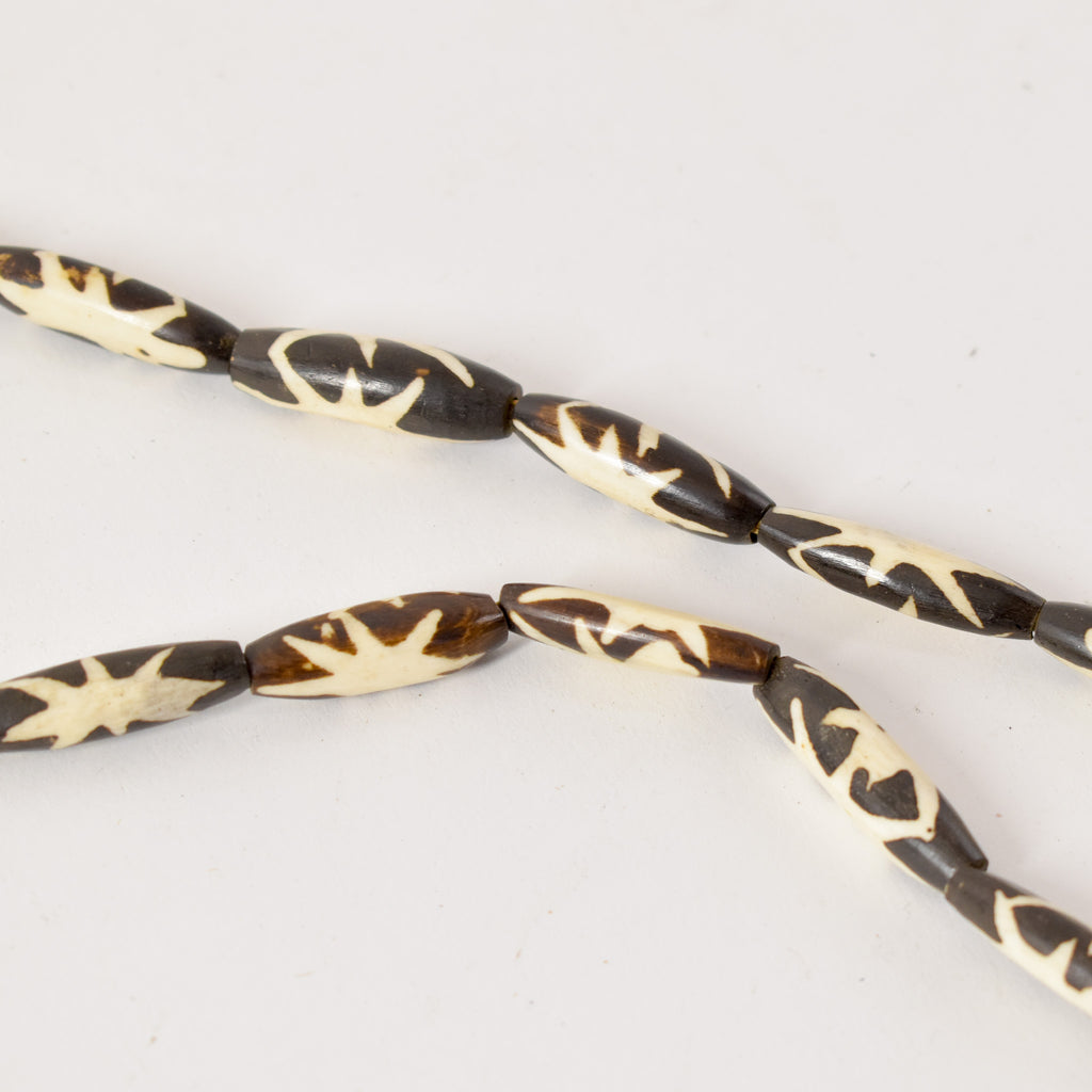 Batik Mudcloth Bone Beads JK Brown Collection