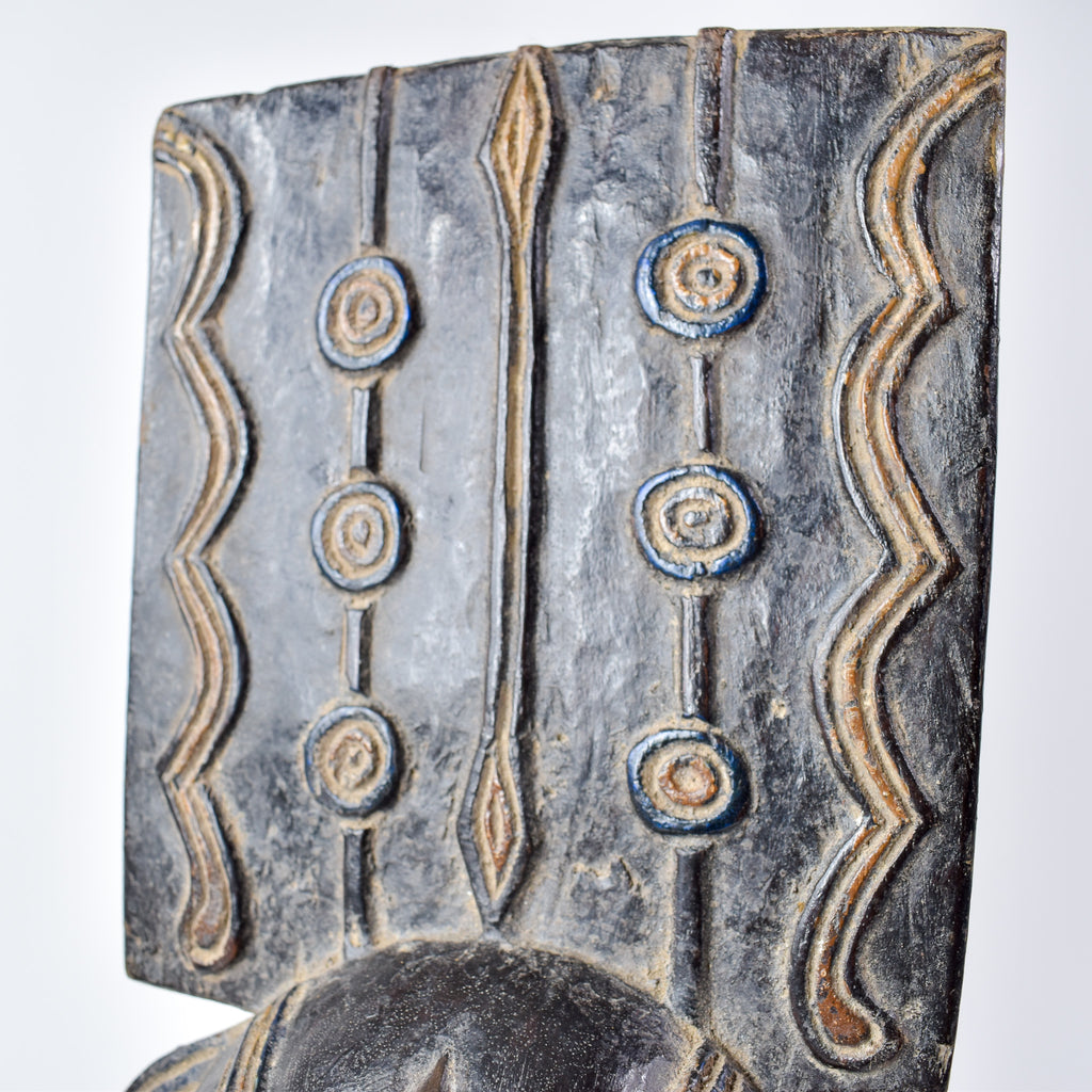 Djimini Ligbi Do Society Mask on Custom Stand Côte d'Ivoire