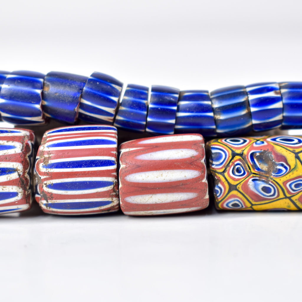 Tivi Mixed Venetian Trade Beads Double Strand Necklace Nigeria