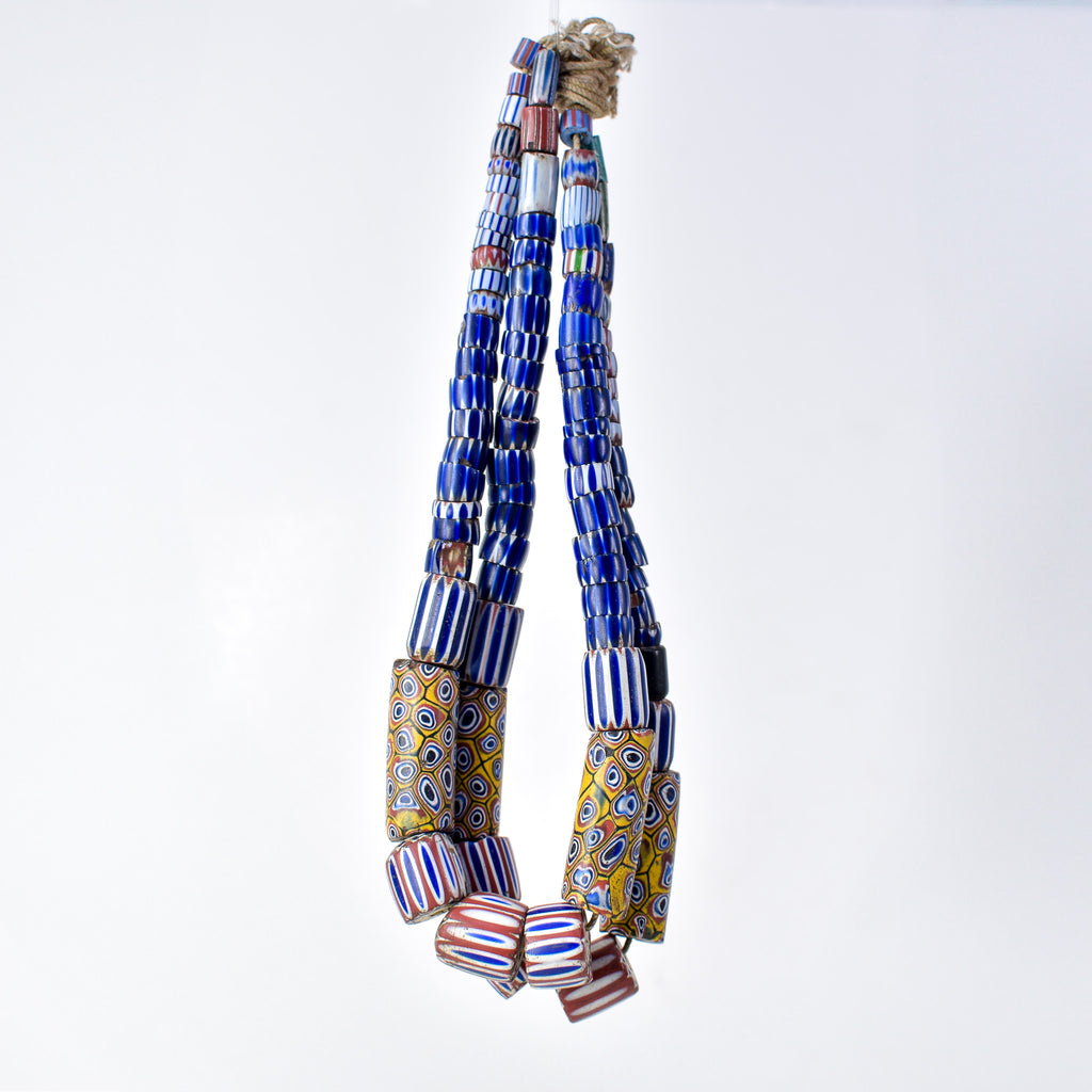 Tivi Mixed Venetian Trade Beads Double Strand Necklace Nigeria