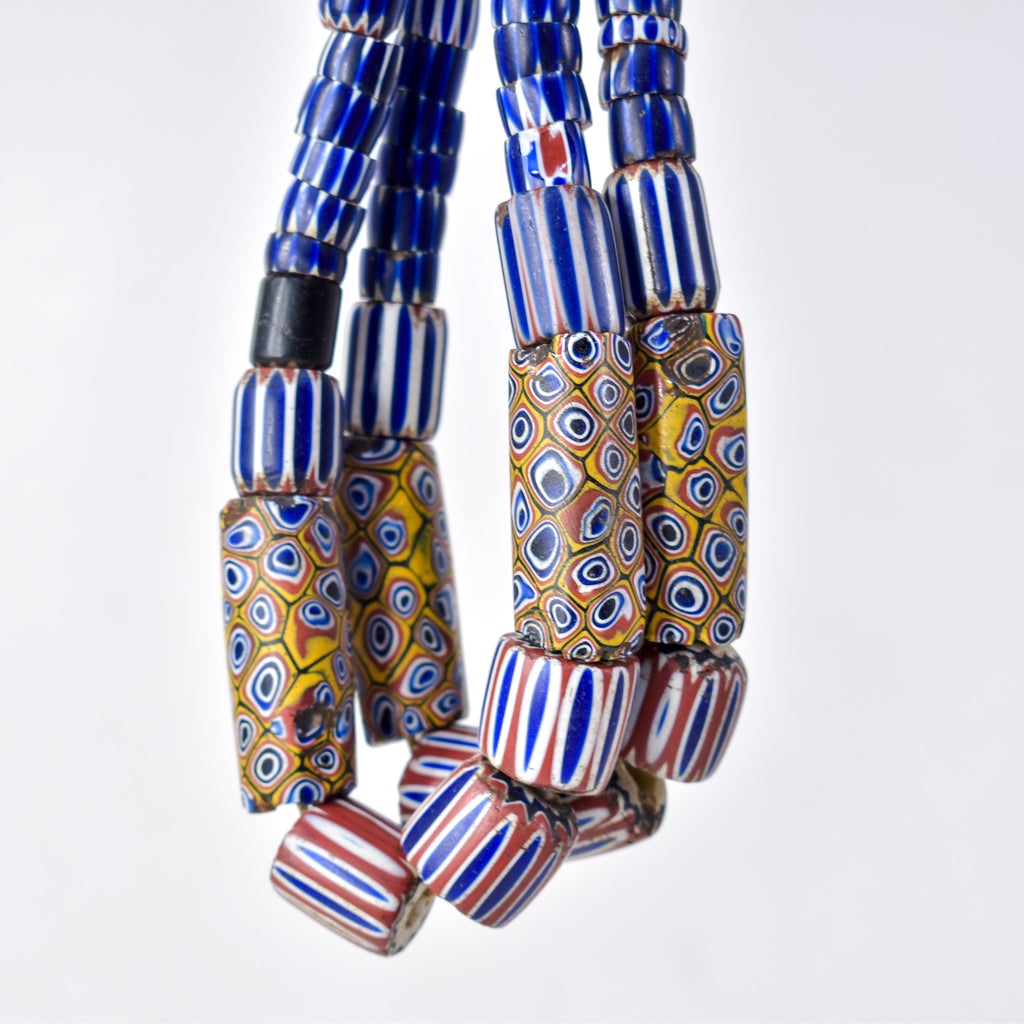 Tivi Mixed Venetian Trade Beads Double Strand Necklace Nigeria