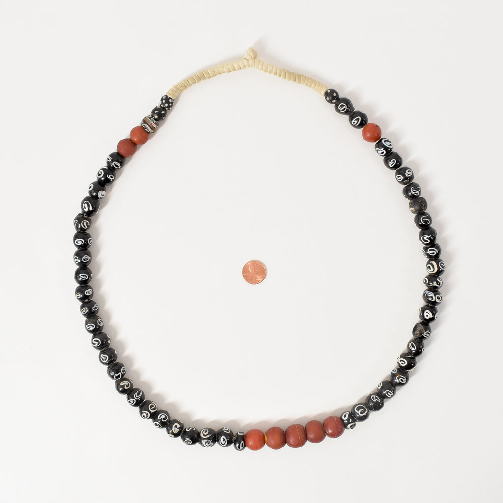 Zen Venetian With Cornaline Trade Beads Mint 34 Inch