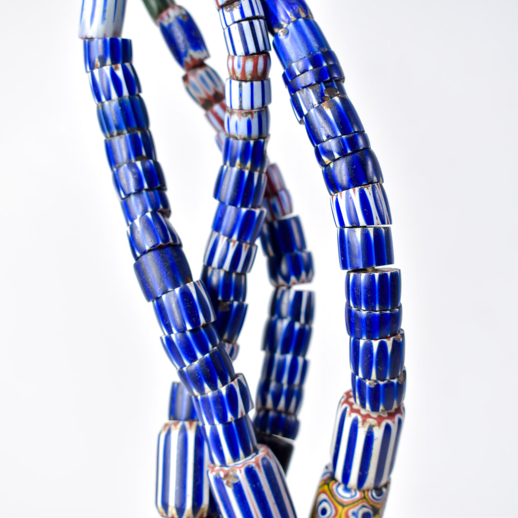 Tivi Mixed Venetian Trade Beads Double Strand Necklace Nigeria