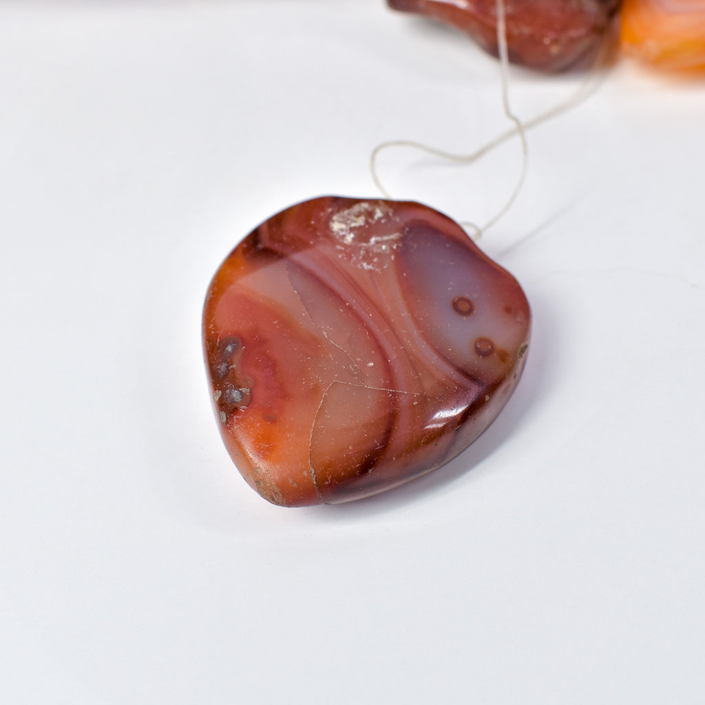 Triangular Carnelian Stone Beads