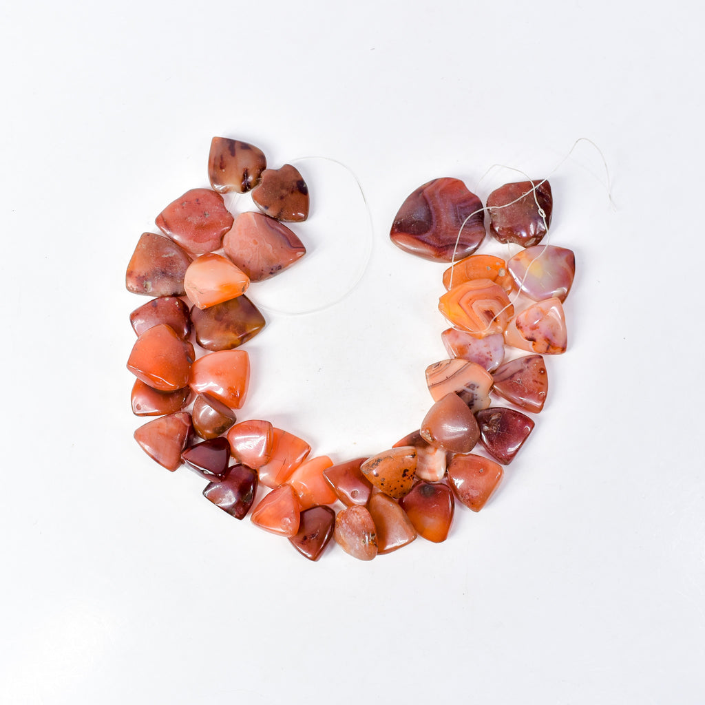 Triangular Carnelian Stone Beads