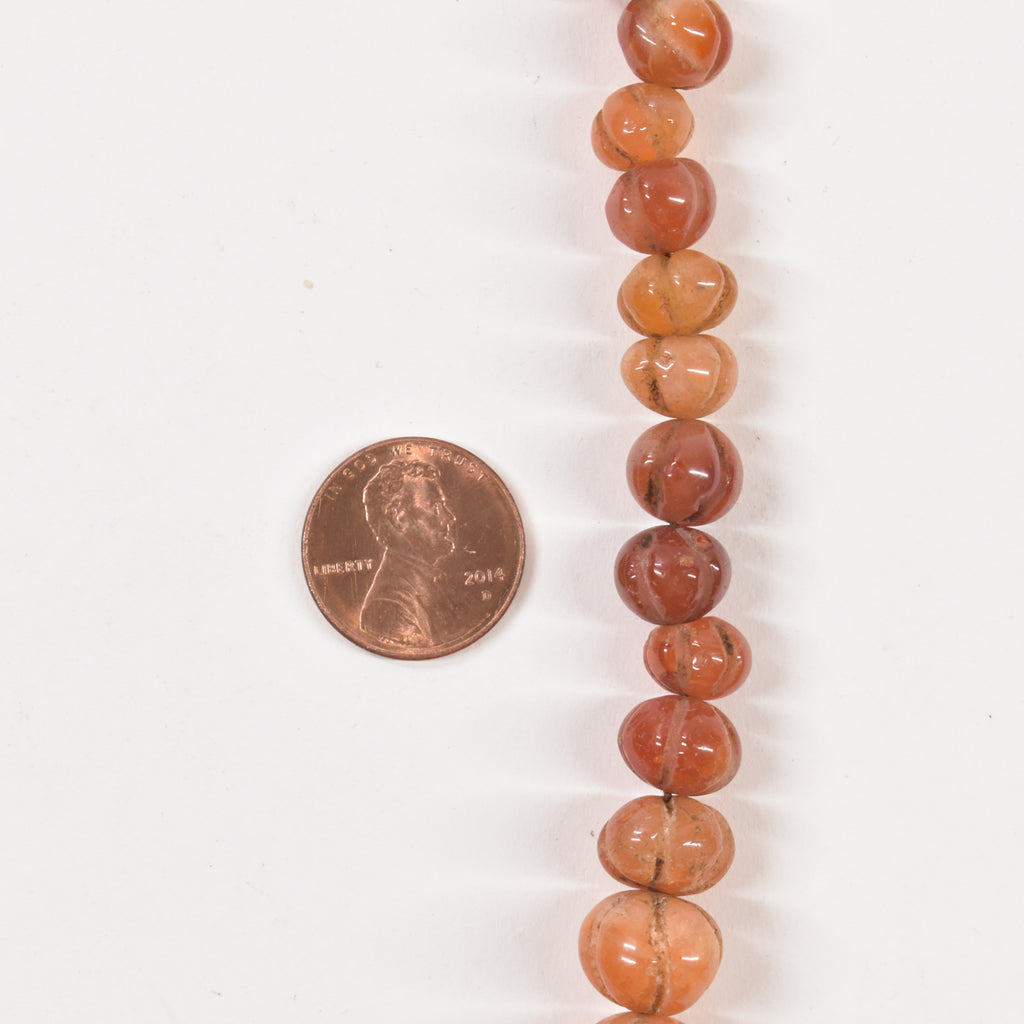 Polished Carnelian Stone Necklace Tanzania