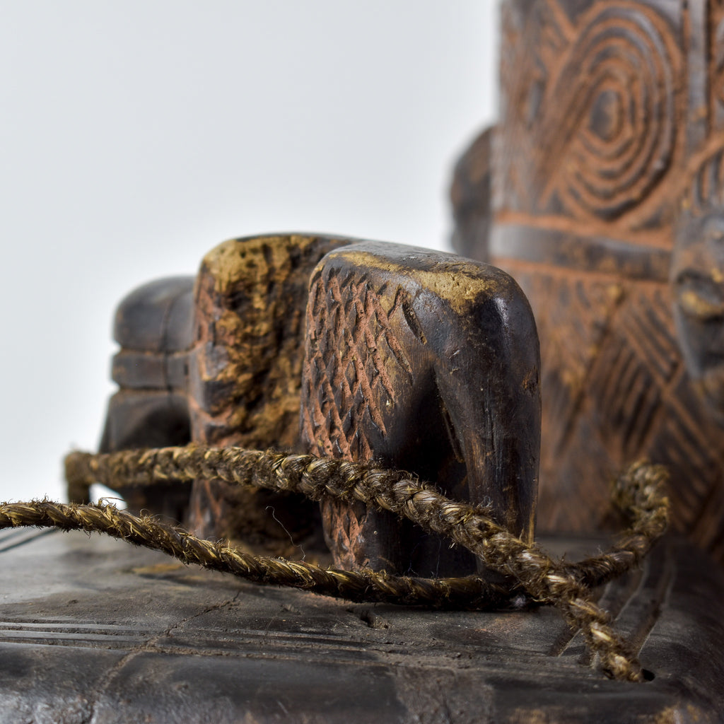 Kuba Wood Figural Container Congo