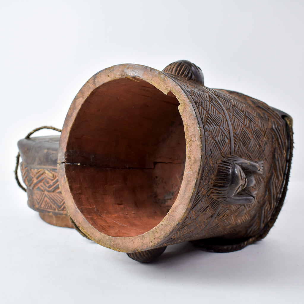 Kuba Wood Figural Container Congo