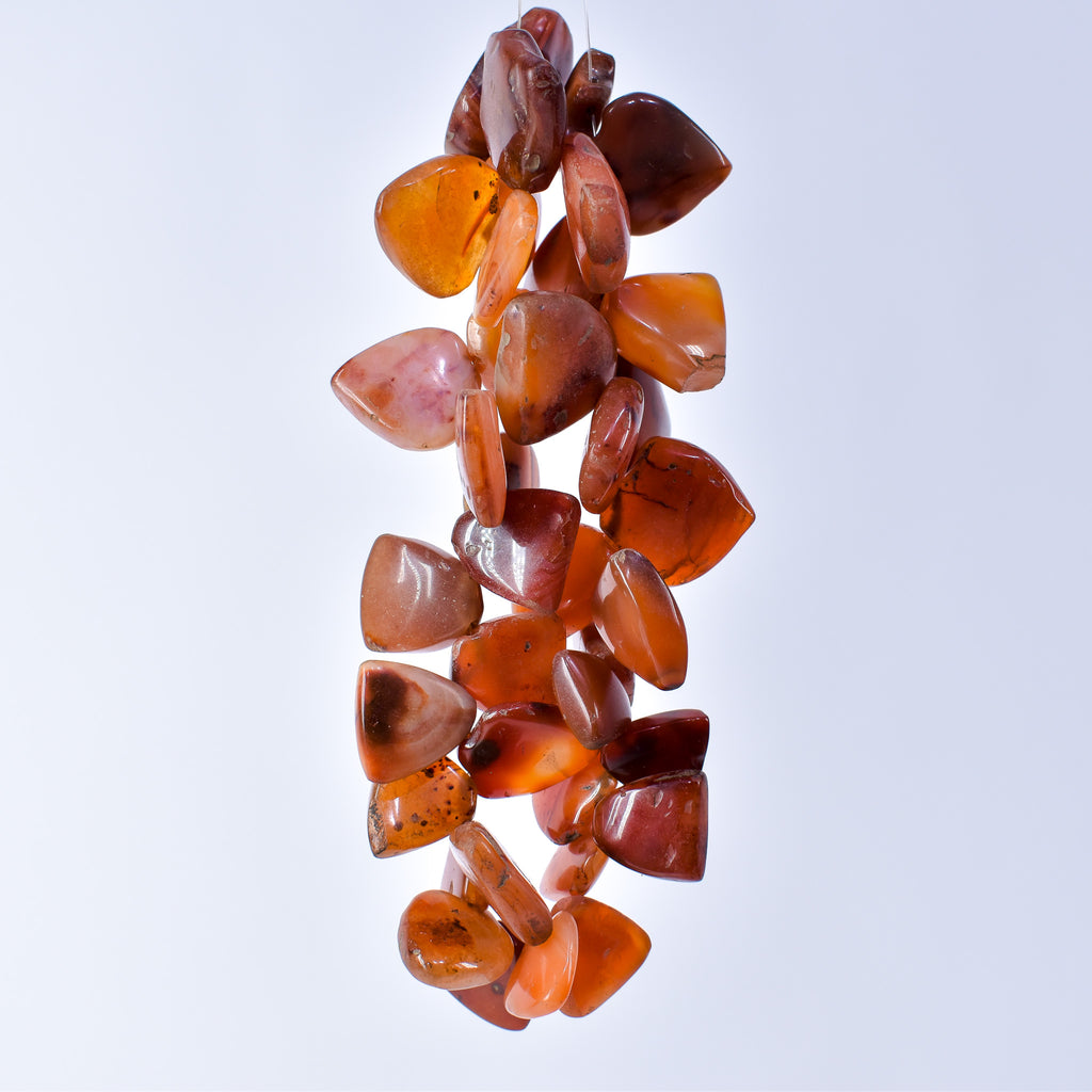 Triangular Carnelian Stone Beads