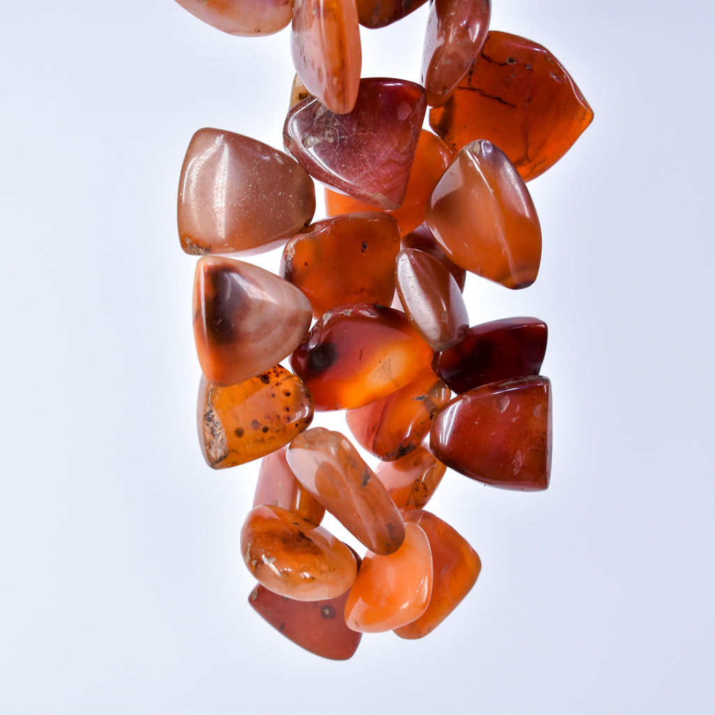 Triangular Carnelian Stone Beads