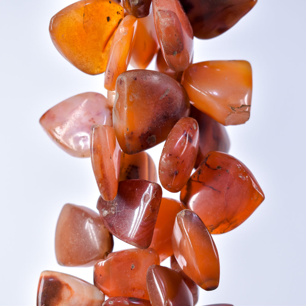 Triangular Carnelian Stone Beads